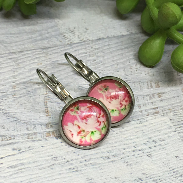 Earrings - Patterns & Prints SILVER French Drop - 12mm