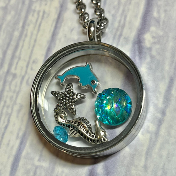 Floating Locket Necklace - SILVER