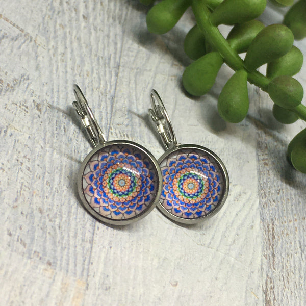 Earrings - Patterns & Prints SILVER French Drop - 12mm