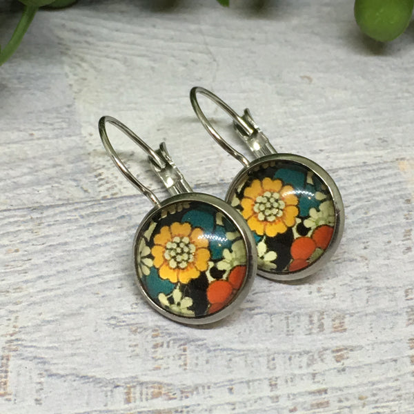 Earrings - Patterns & Prints SILVER French Drop - 12mm