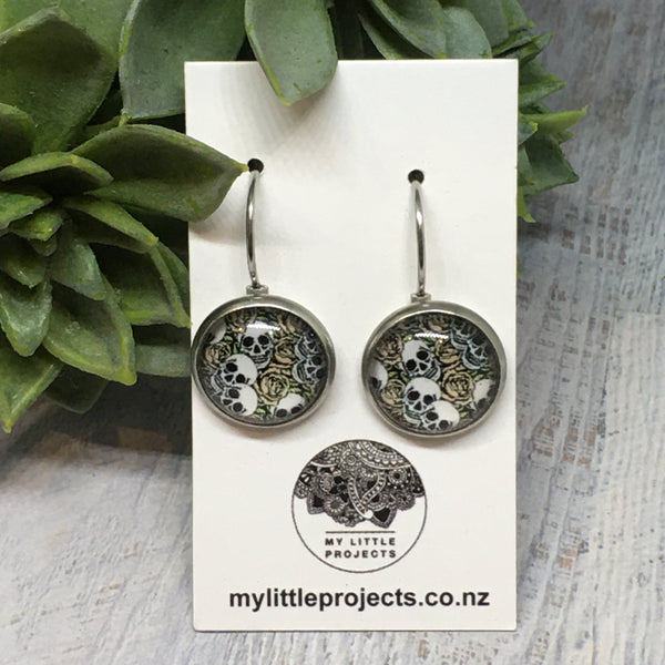 Earrings - Patterns & Prints SILVER French Drop - 12mm