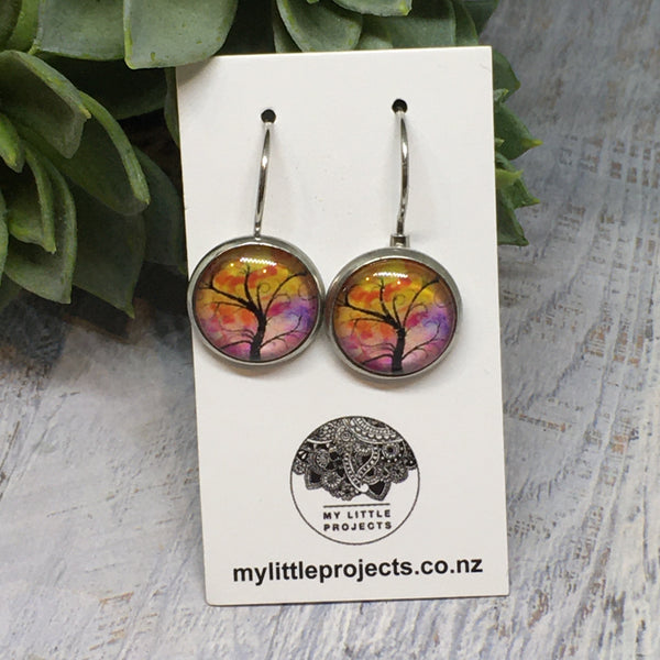 Earrings - Patterns & Prints SILVER French Drop - 12mm
