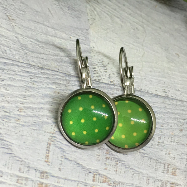 Earrings - Patterns & Prints SILVER French Drop - 12mm