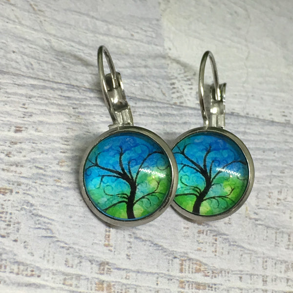 Earrings - Patterns & Prints SILVER French Drop - 12mm