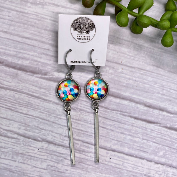 Dome and Bar Earrings