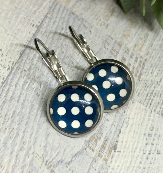 Earrings - Patterns & Prints SILVER French Drop - 12mm