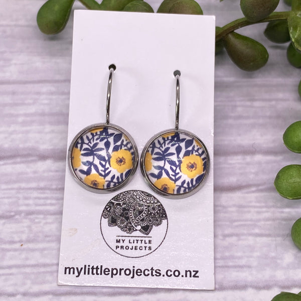 Earrings - Patterns & Prints SILVER French Drop - 12mm