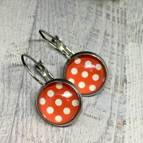 Earrings - Patterns & Prints SILVER French Drop - 12mm
