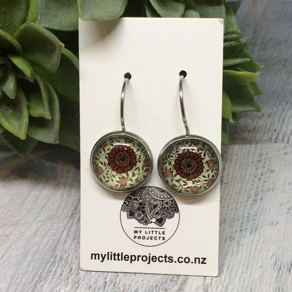 Earrings - Patterns & Prints SILVER French Drop - 12mm