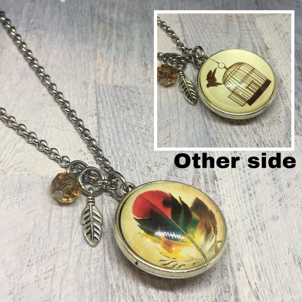 Double Sided LARGE Dome Necklaces -Various designs