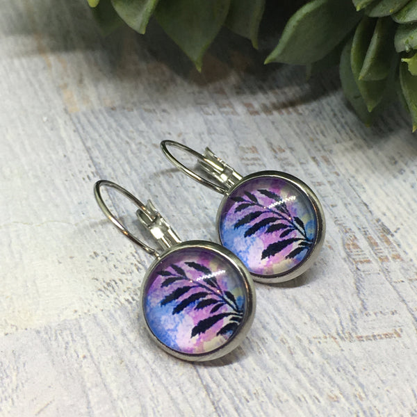 Earrings - Patterns & Prints SILVER French Drop - 12mm