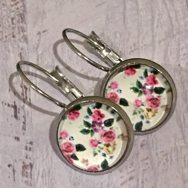 Earrings - Patterns & Prints SILVER French Drop - 12mm