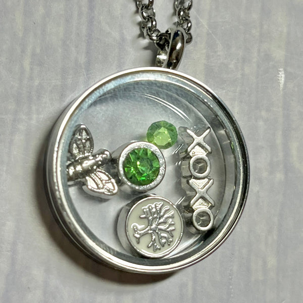 Floating Locket Necklace - SILVER