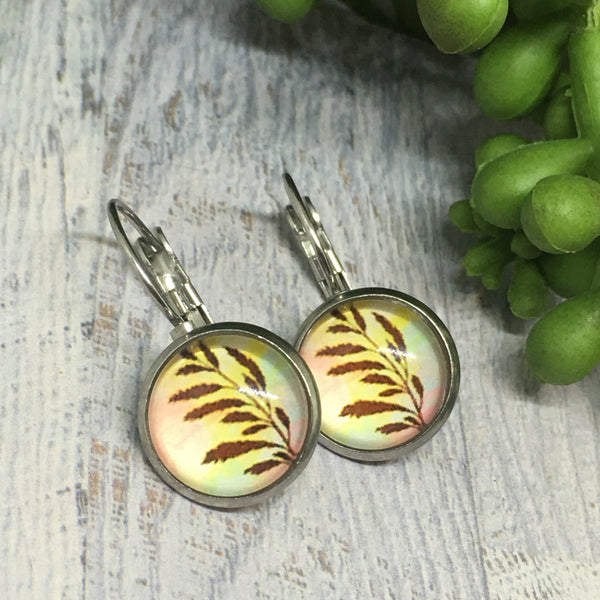 Earrings - Patterns & Prints SILVER French Drop - 12mm