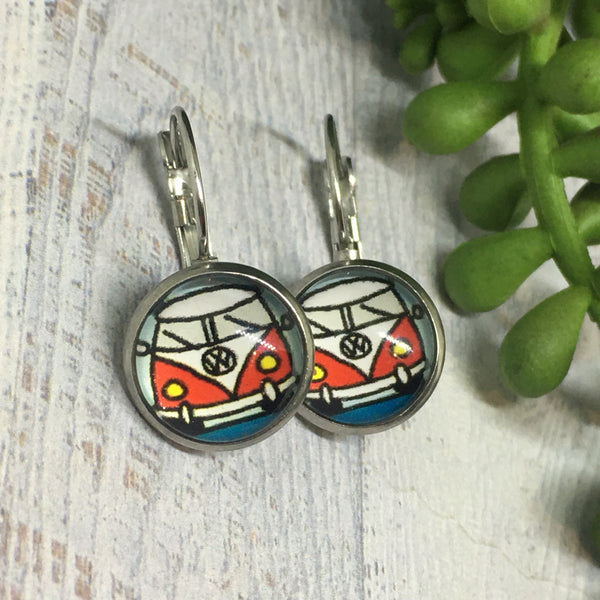 Earrings - Patterns & Prints SILVER French Drop - 12mm