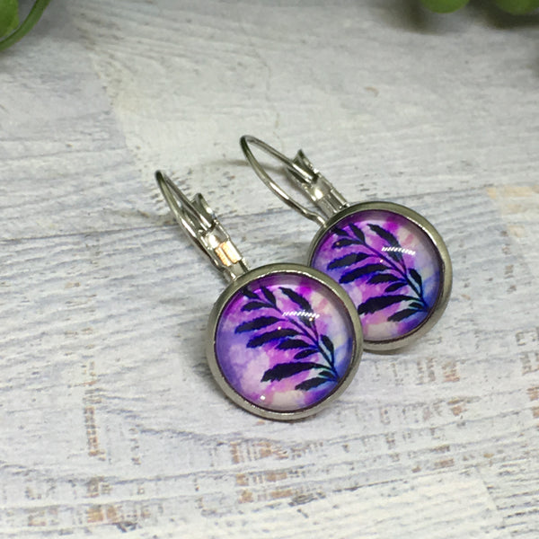 Earrings - Patterns & Prints SILVER French Drop - 12mm