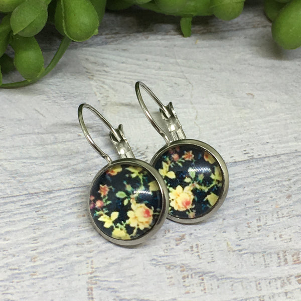 Earrings - Patterns & Prints SILVER French Drop - 12mm