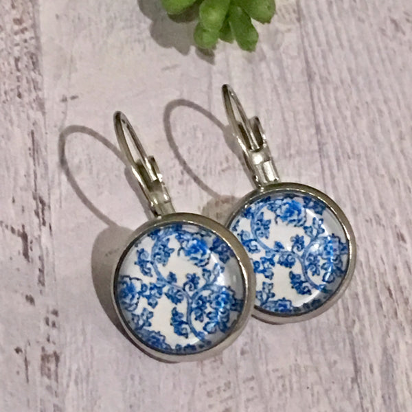 Earrings - Patterns & Prints SILVER French Drop - 12mm