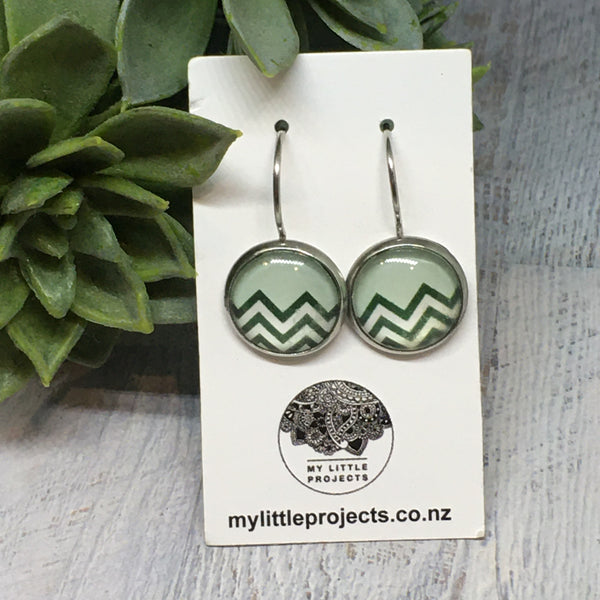 Earrings - Patterns & Prints SILVER French Drop - 12mm