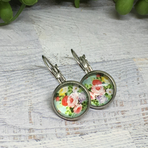 Earrings - Patterns & Prints SILVER French Drop - 12mm