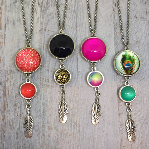 Triple Drop Dome Necklaces - Lots of styles