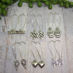 Silver Kidney Wire Earrings  - Various Styles