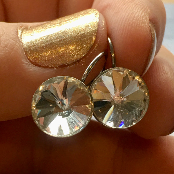 Rivoli Crystal Earrings 10mm