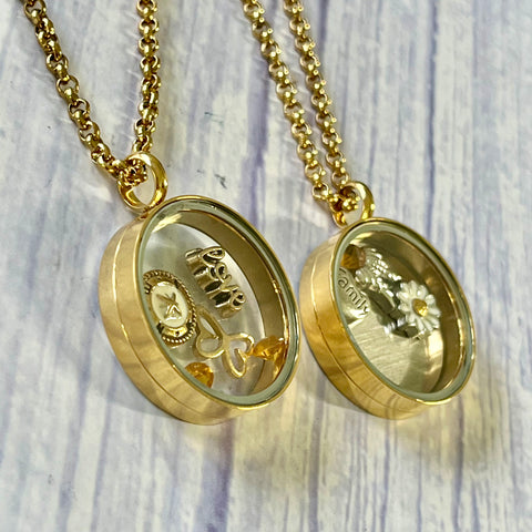 Floating Locket Necklace- GOLD