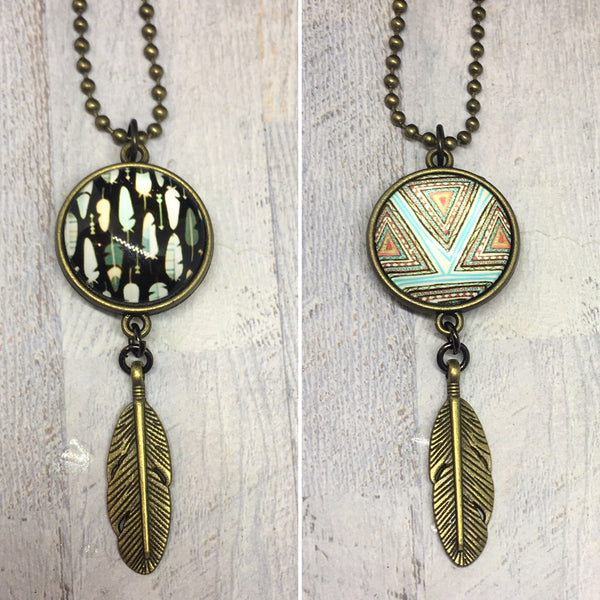 Double Sided Necklaces in BRONZE